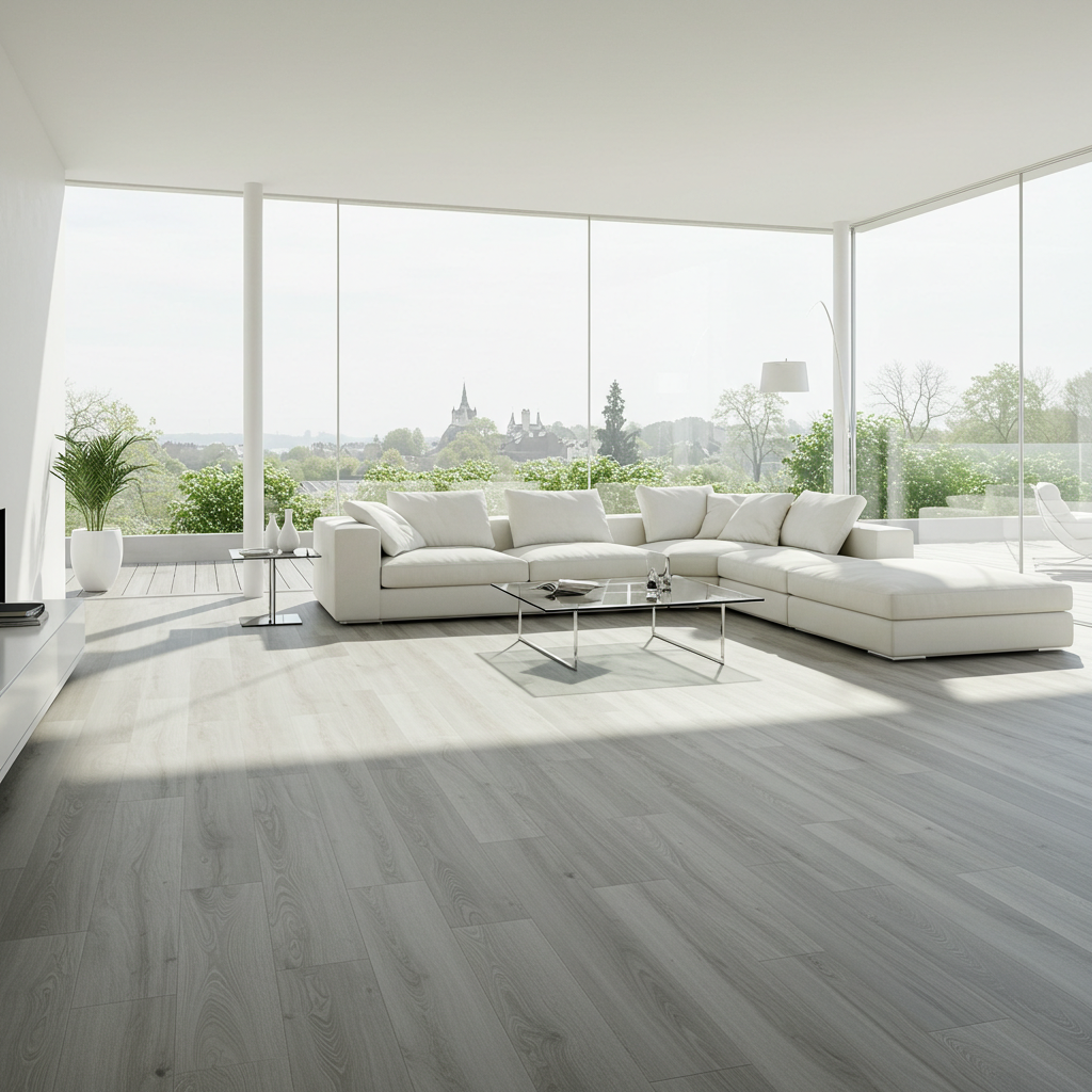 grey flooring living room