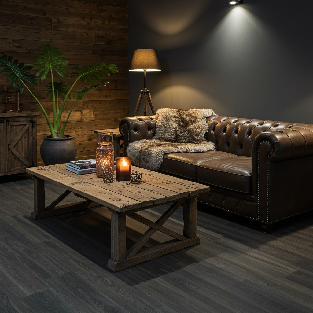 grey flooring living room