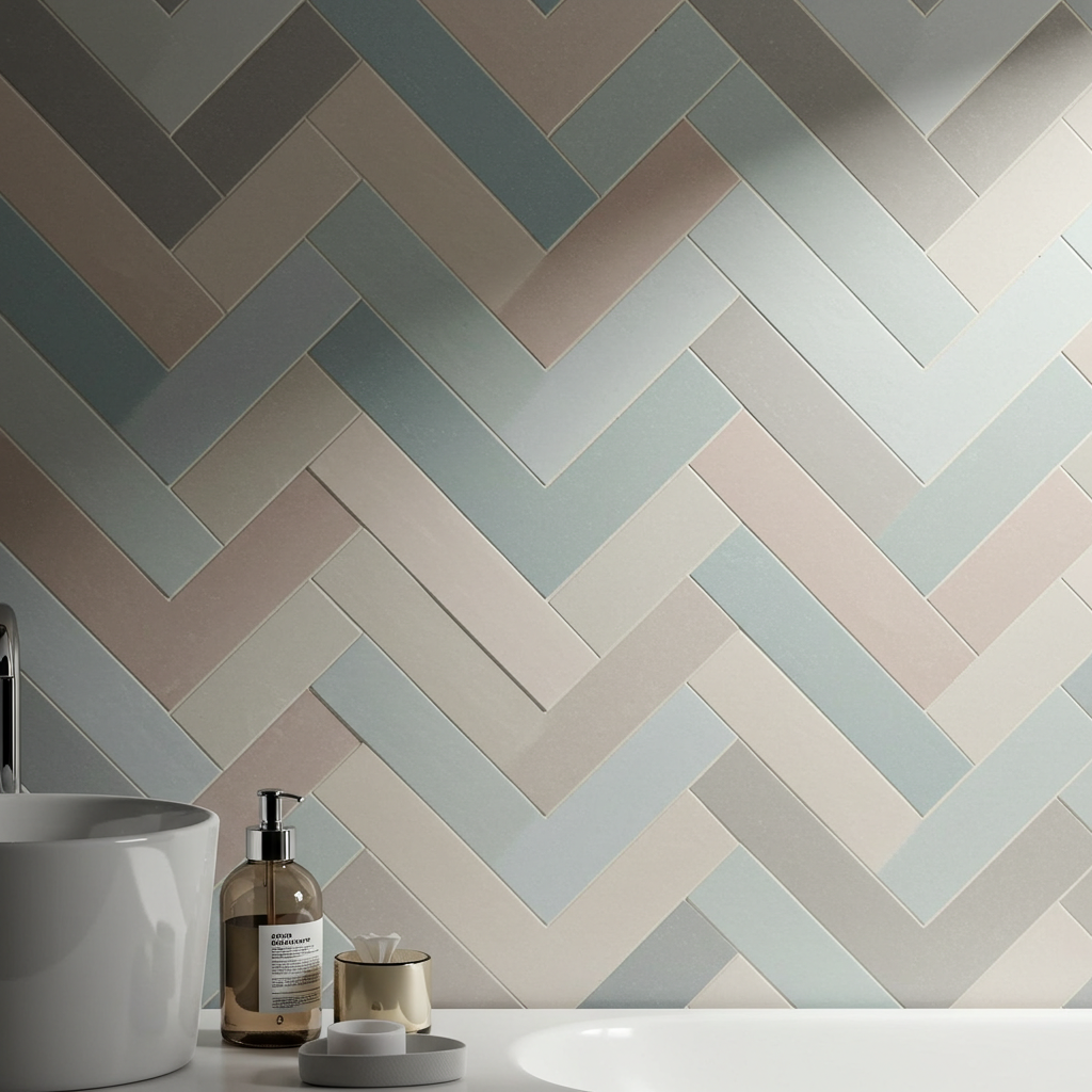 Porcelain tile flooring