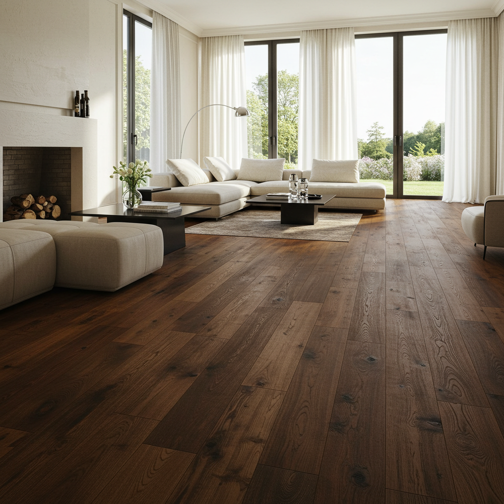 Hand-Scraped Wood Flooring