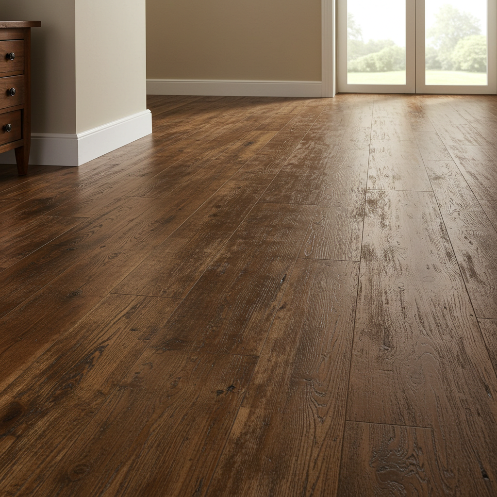 Hand-Scraped Wood Flooring