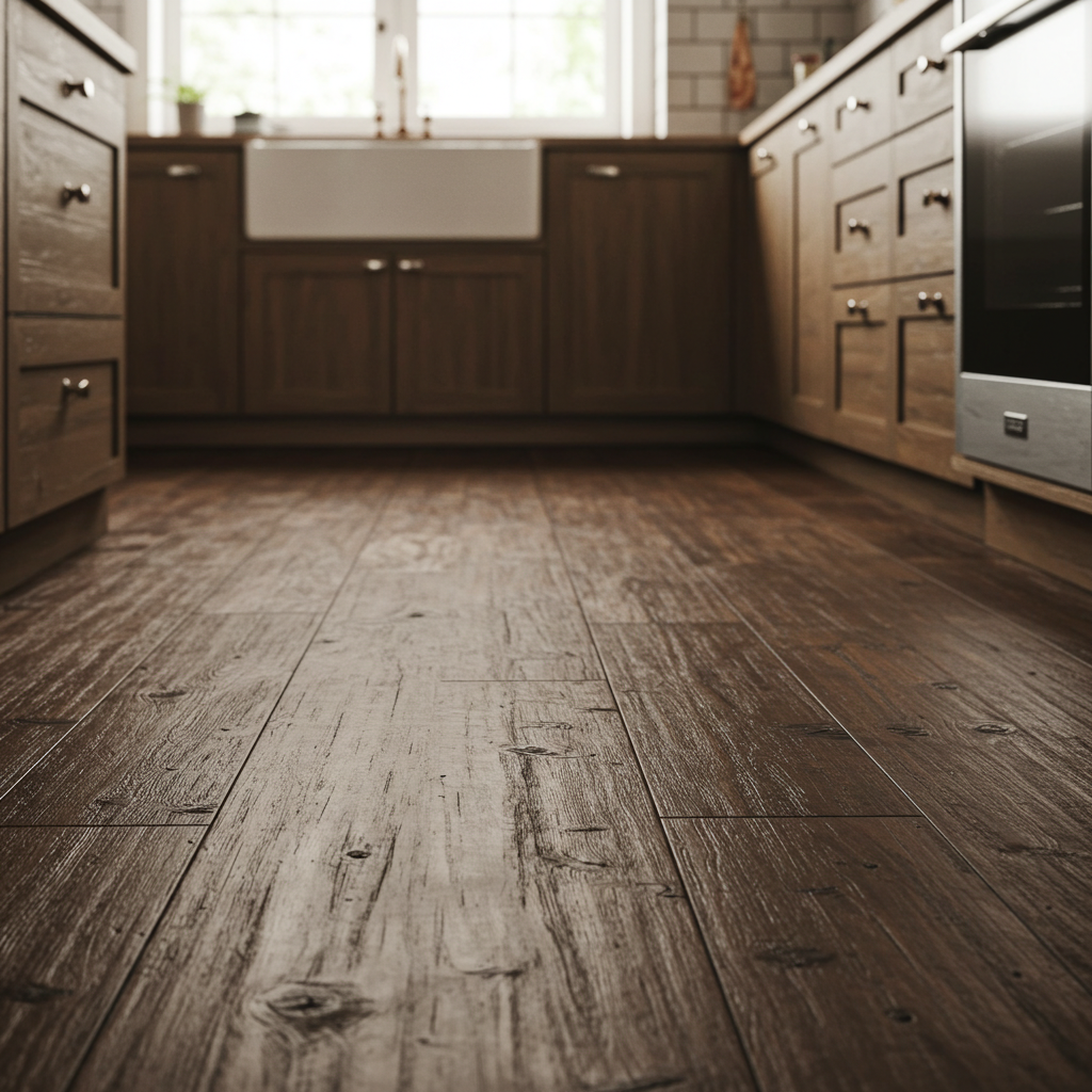 Hand-Scraped Wood Flooring