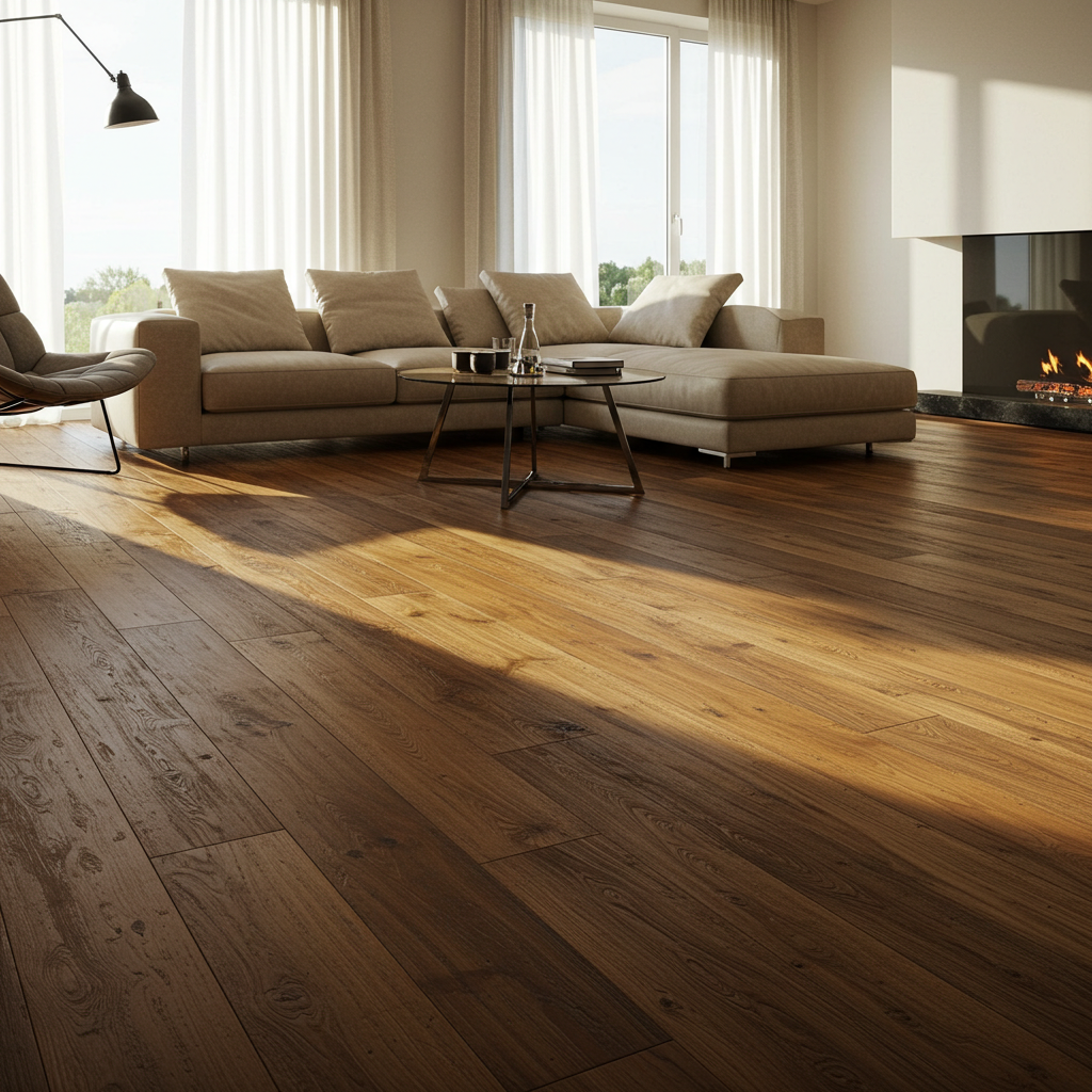 Hand-Scraped Wood Flooring