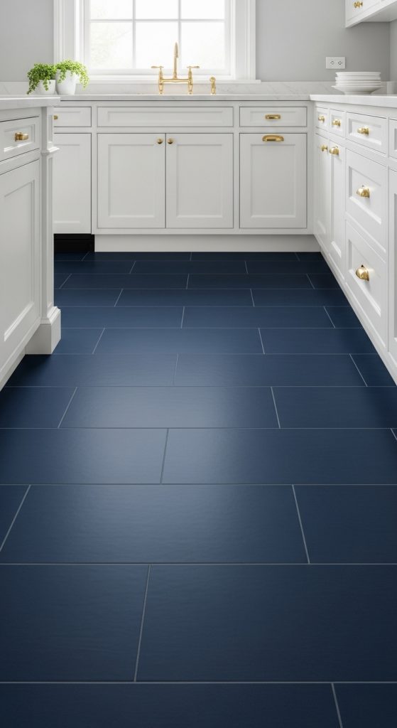 blue floor tile