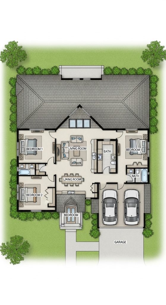 3 bedroom home floor plans

