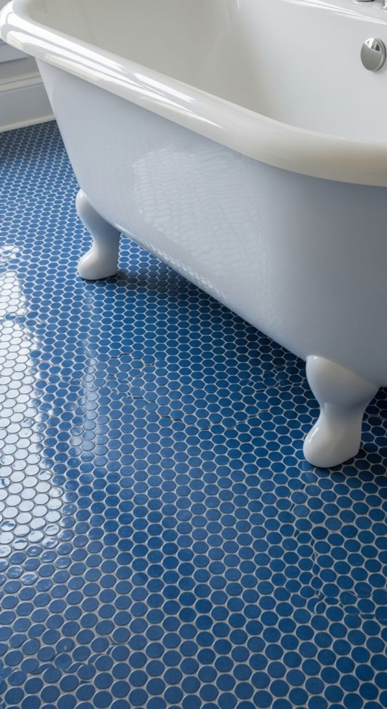 blue floor tile