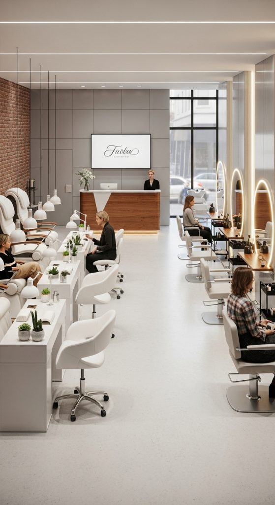 beauty salon floor plan